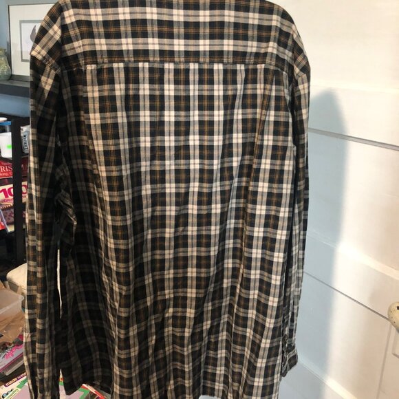 Carhartt Brown Tan Black XL Relaxed Fit Plaid Button Down Long Sleeve Work shirt - Picture 2 of 10